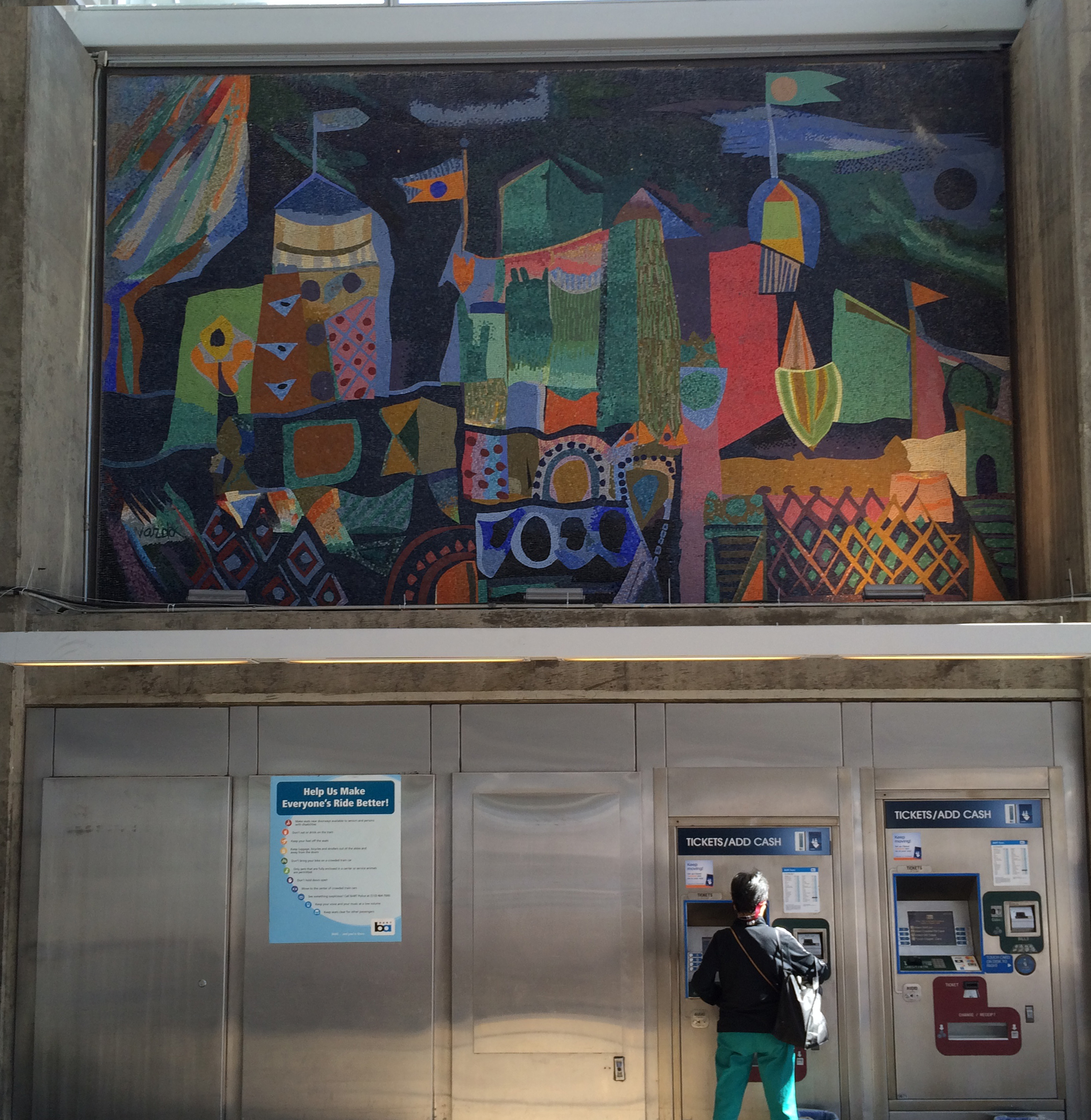 mural at a BART station