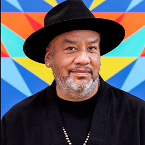 A portrait of artist Jeffrey Gibson