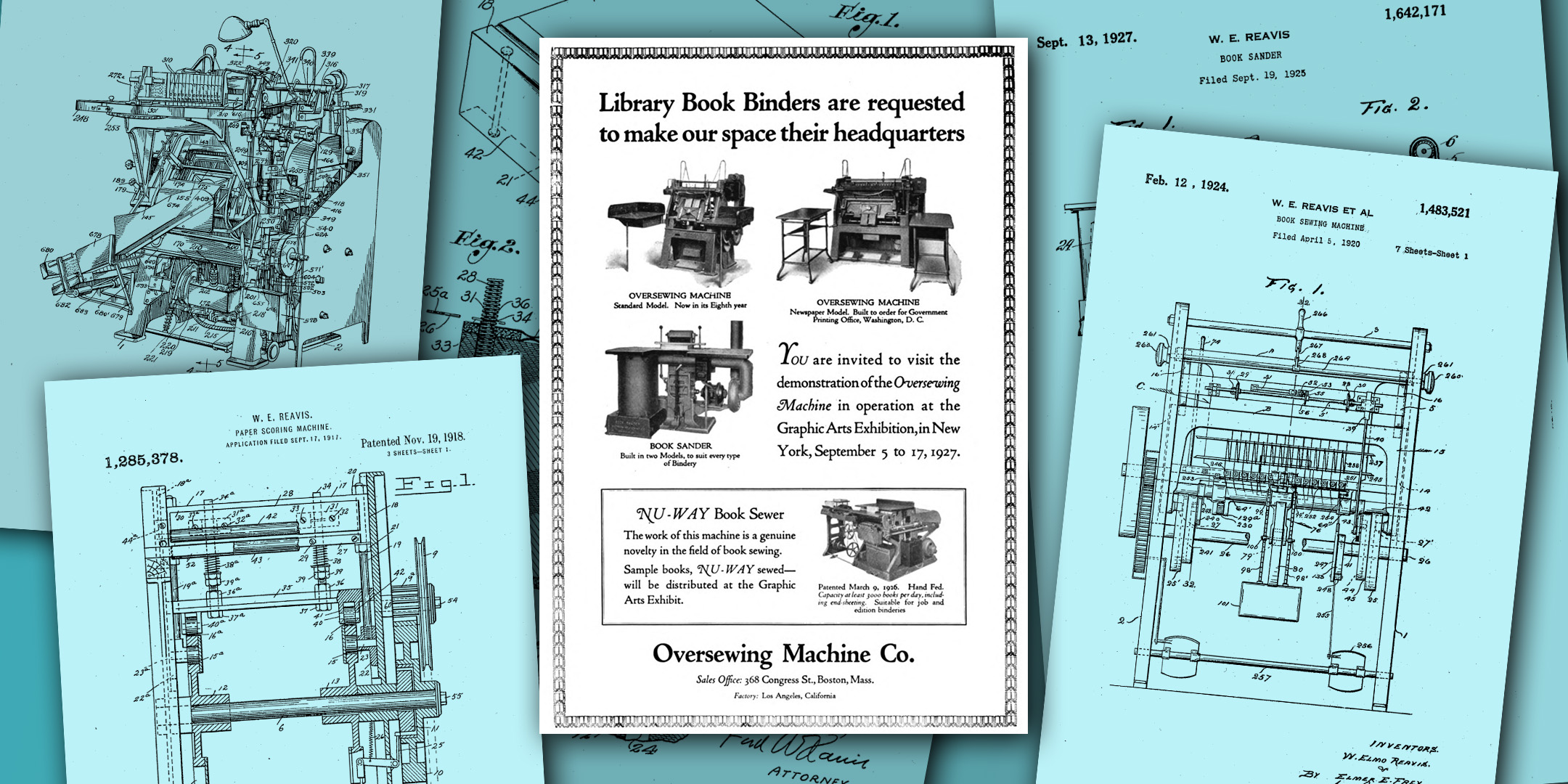 Advertisement for machines manufactured by the Oversewing Machine Company