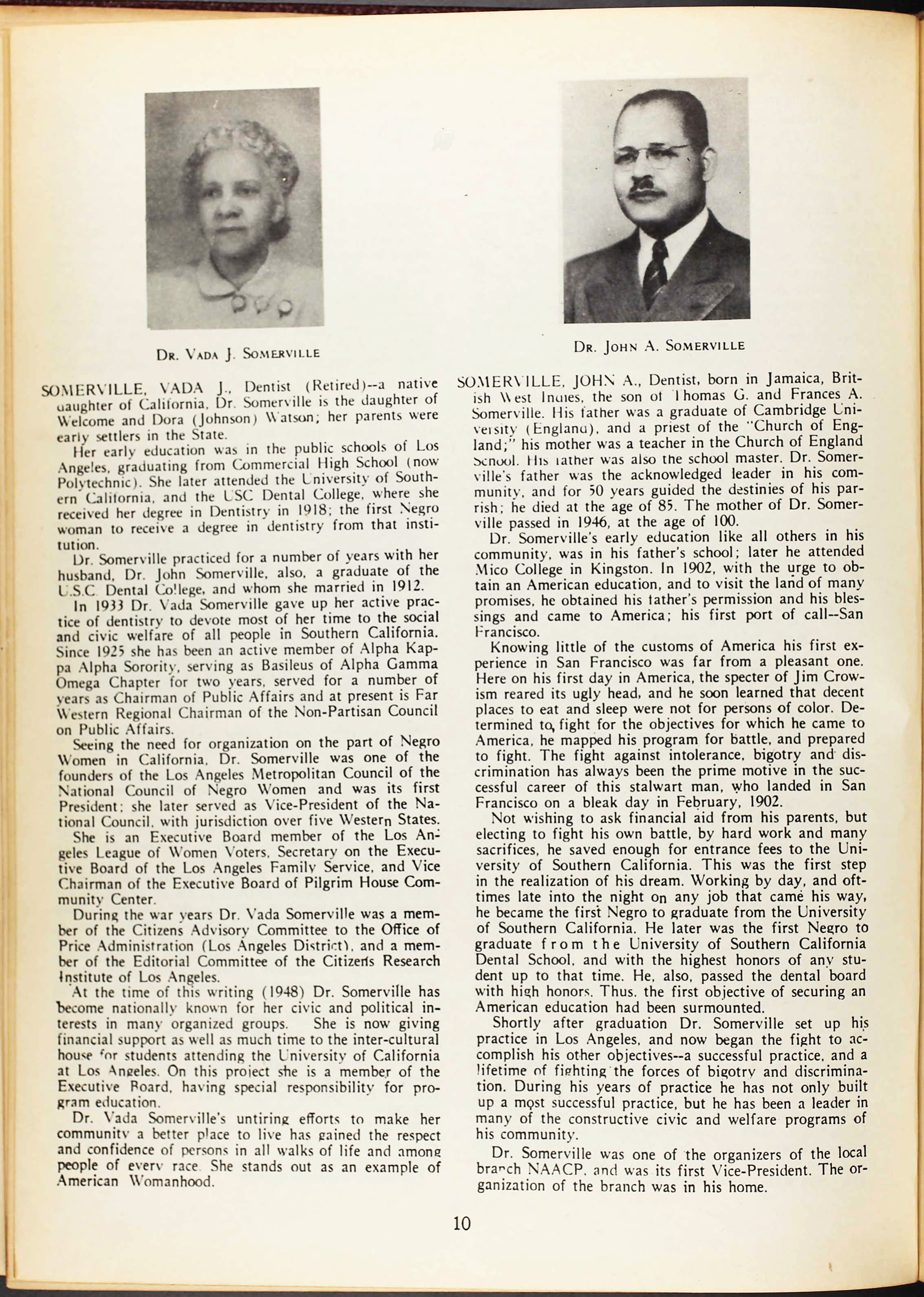 Directory listings, Negro Who’s Who in California, 1948