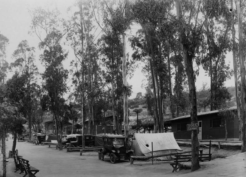 Auto camp in Elysian Park, 1926