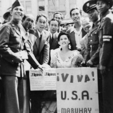 Filipino Americans celebrating end of WWII
