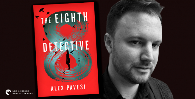 Author Alex Pavesi and his first novel, The Eighth Detective