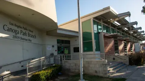 exterior of Canoga Park Branch Library