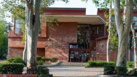 Exterior of Woodland Hills Branch Library